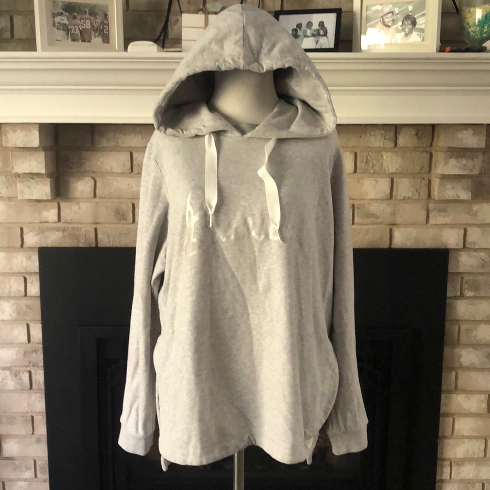 Bench Gray Rounded Side Hem Splits Pullover Hoodie Sweatshirt size XL/12